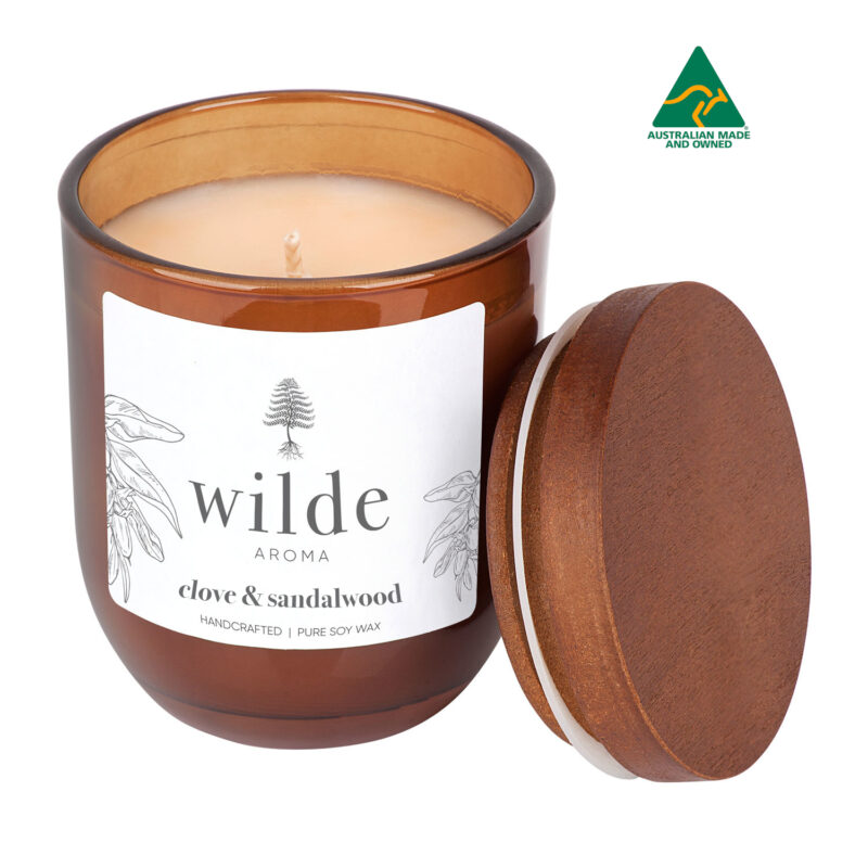 Wilde Aroma Small Candle Clove and Sandalwood